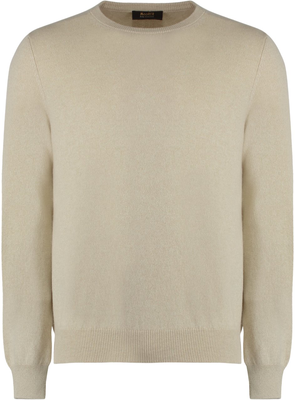 Moorer Orvieto Crew-neck cashmere sweater Neutraal