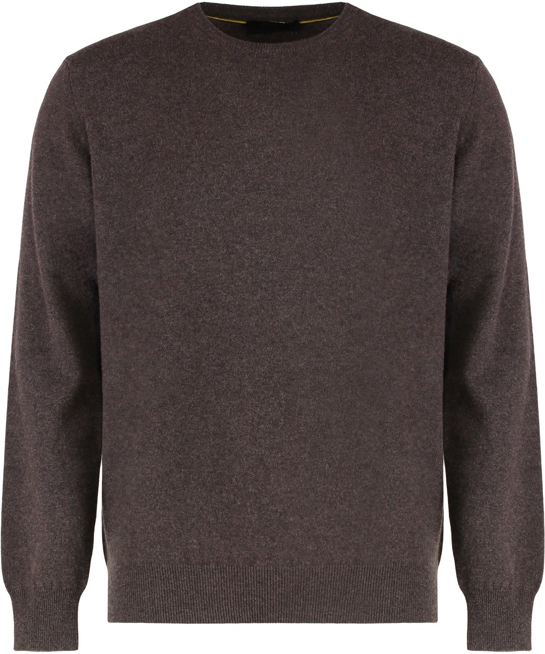 Moorer Crew neck sweater in cashmere Bruin