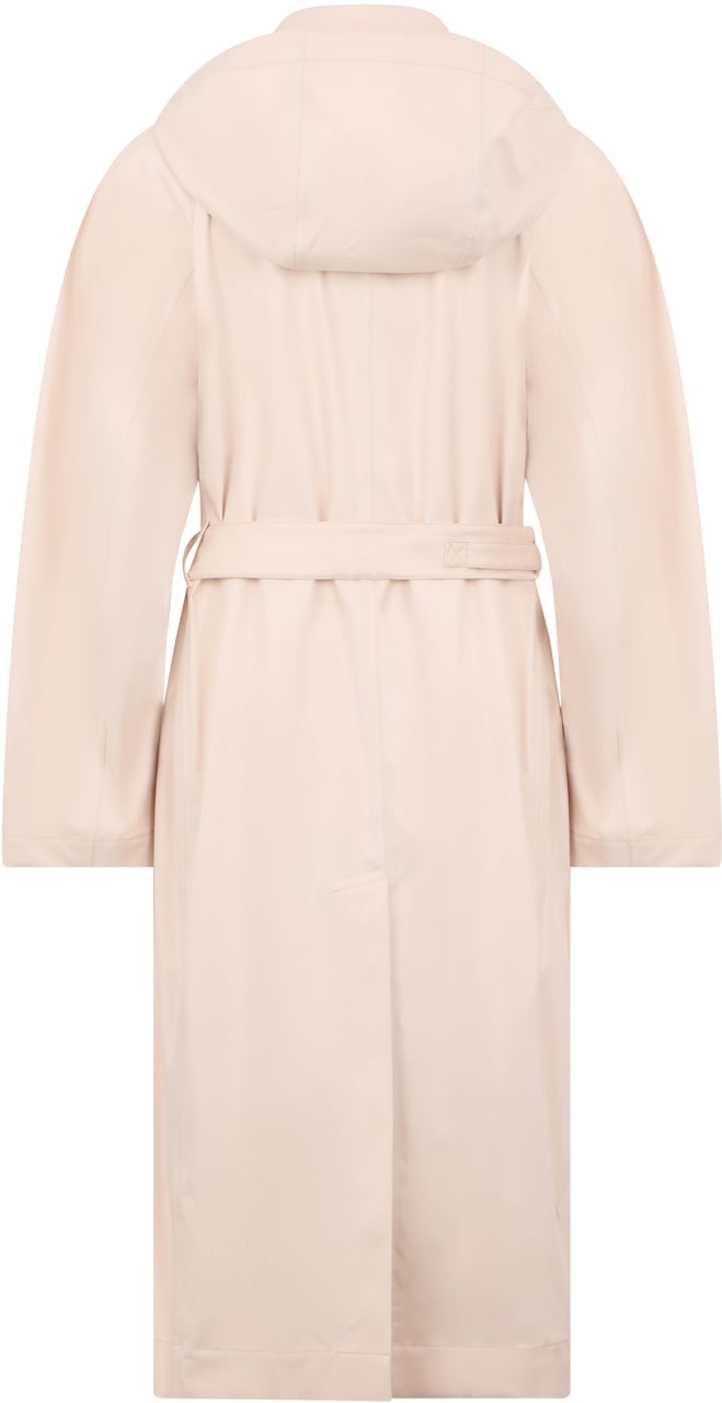 Moorer Pale pink trench long and elegant with adjustable belt. Neutraal