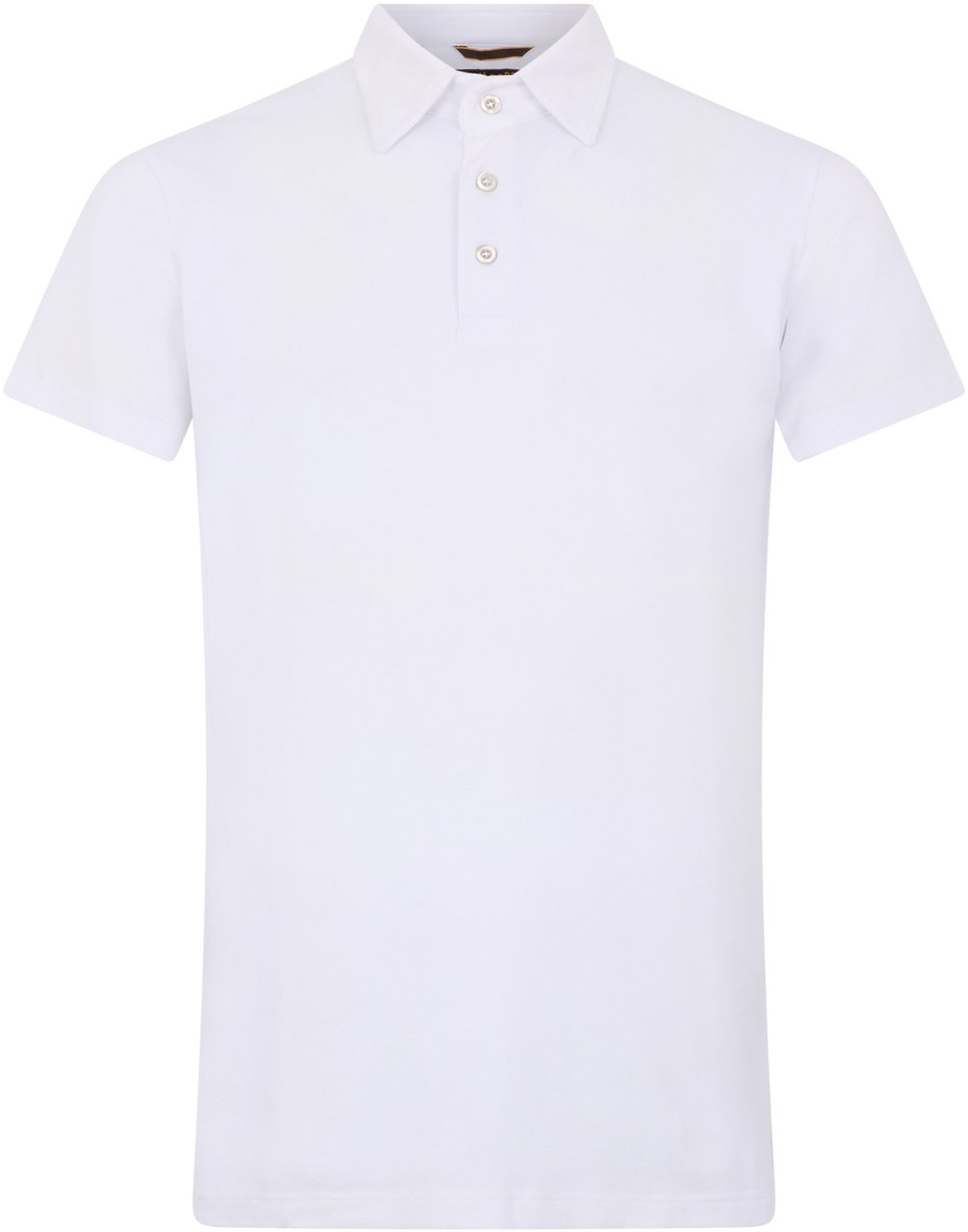 Moorer White classic elegant and versatile cotton polo Wit