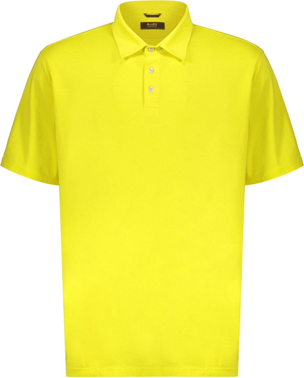 Moorer Short sleeve cotton polo shirt Bruin