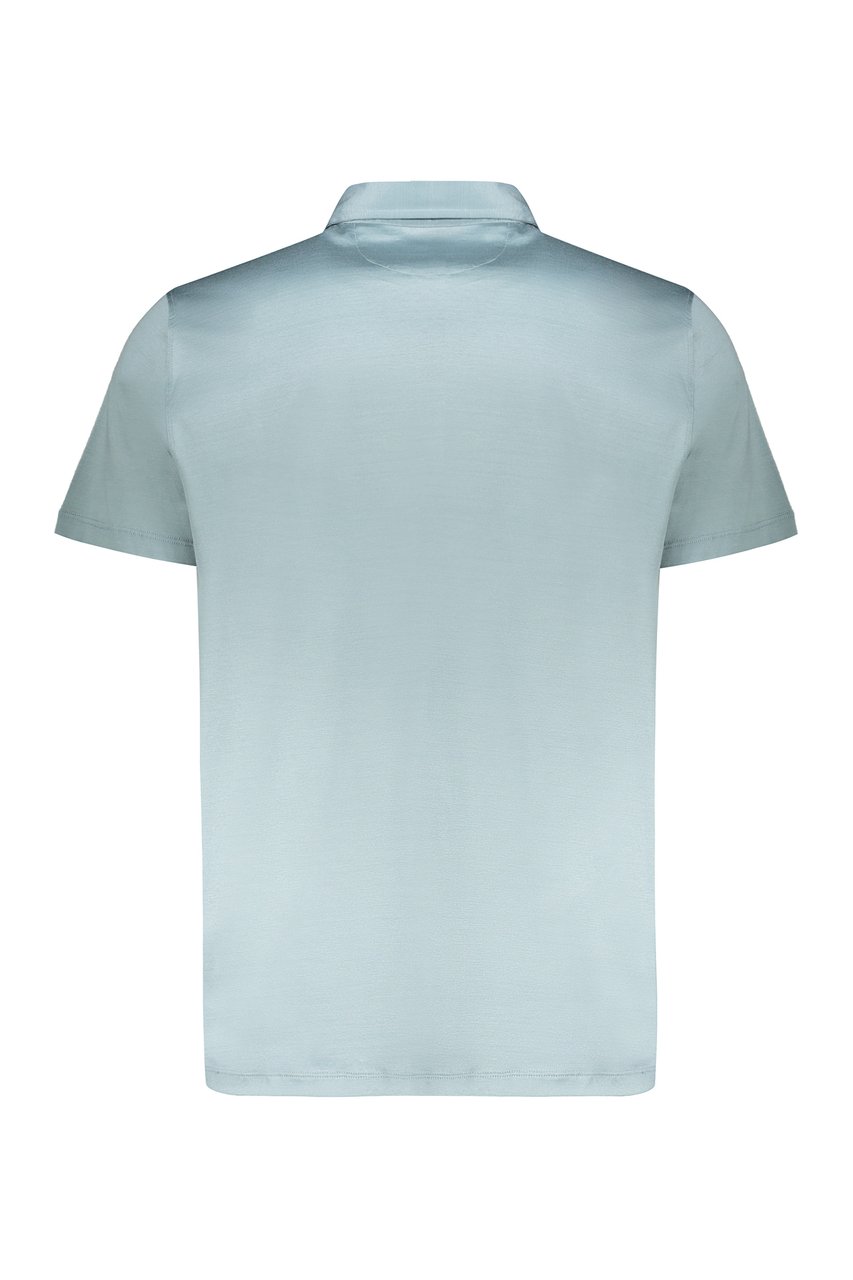 Moorer Cotton polo shirt Blauw