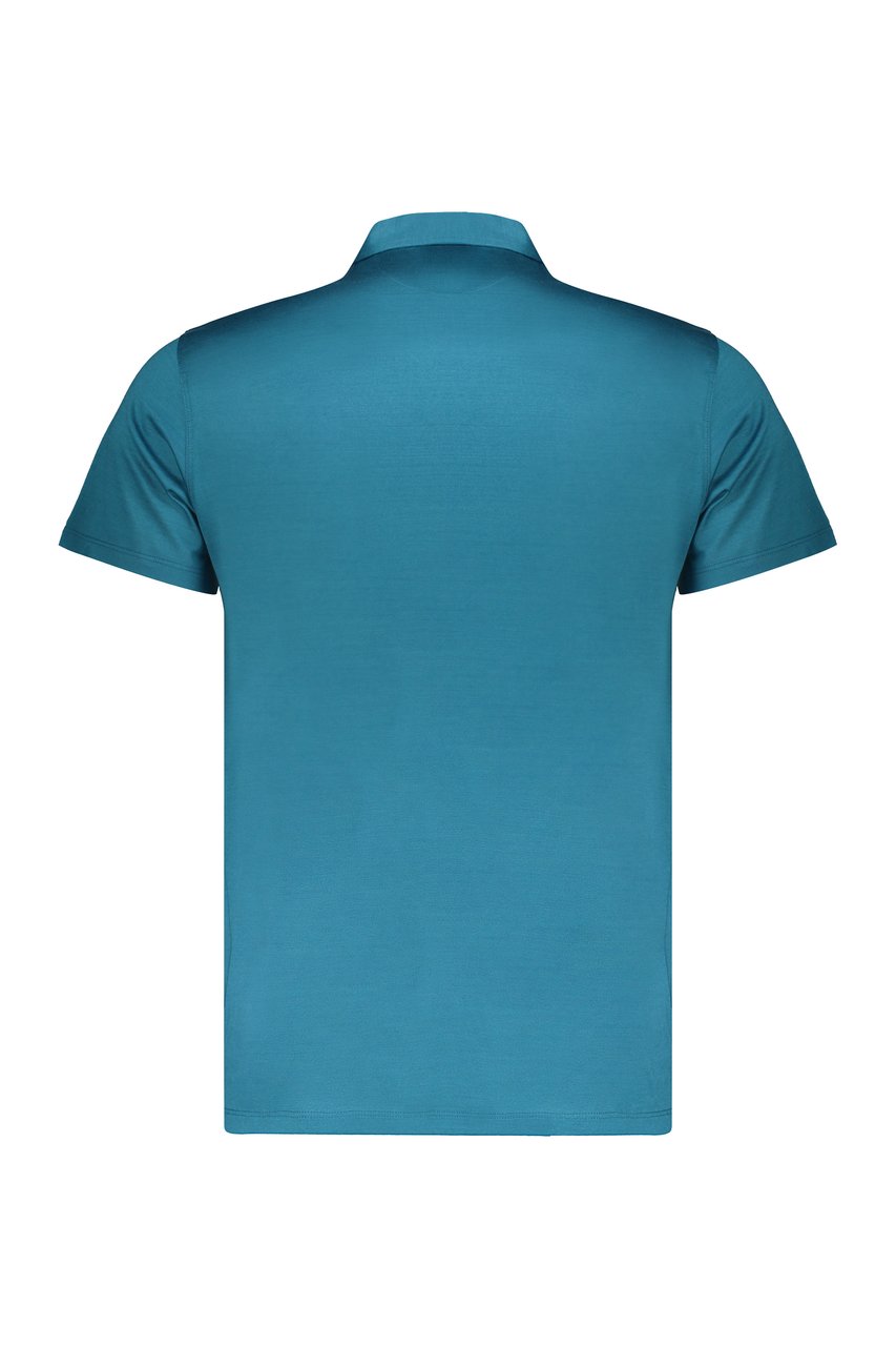 Moorer Cotton polo shirt Blauw