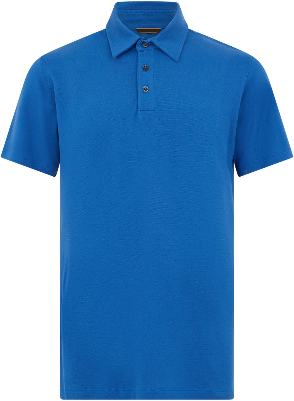 Moorer Elegant and Comfortable Blue Polo for You Blauw