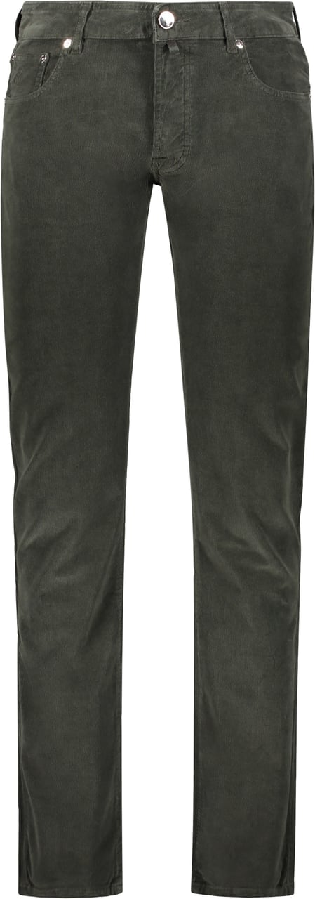 Moorer Slim five-pocket pants Groen