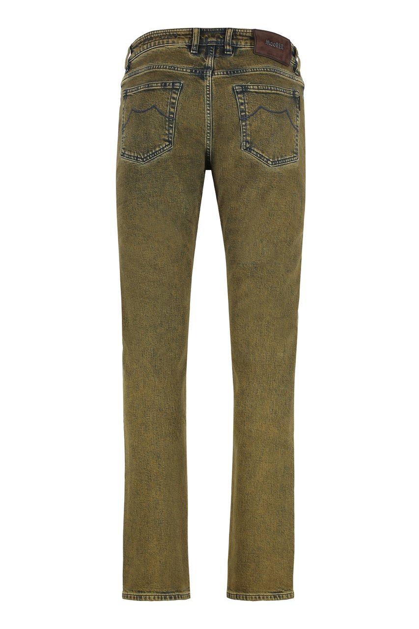 Moorer Pavel regular fit jeans Geel