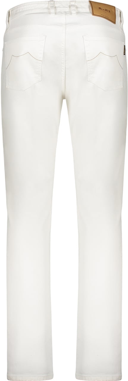 Moorer Elegant and versatile white slim fit jeans Wit