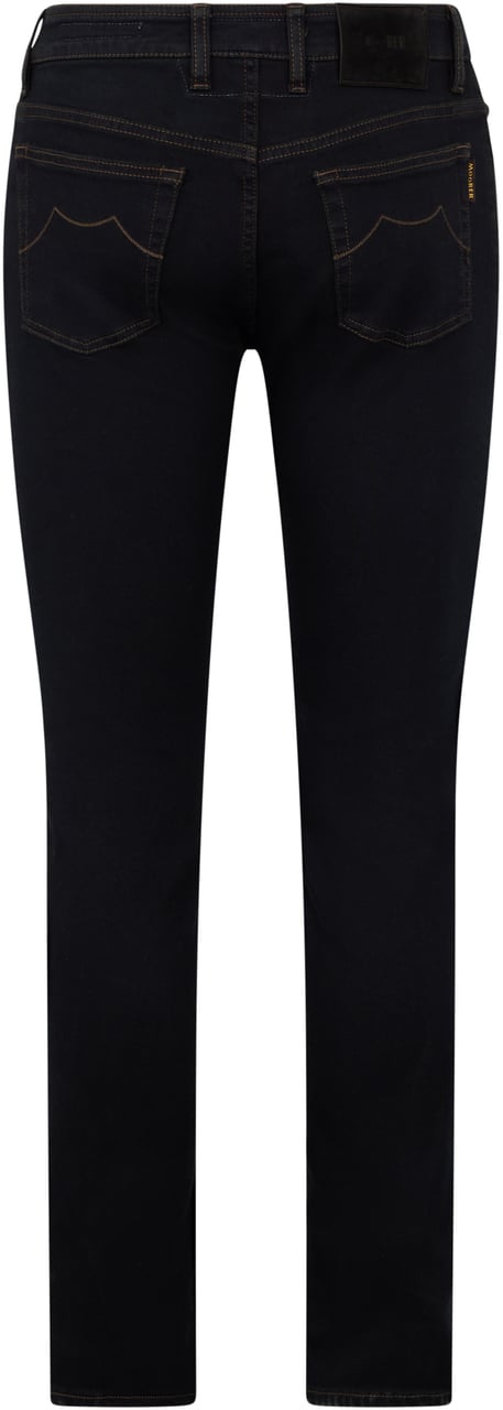 Moorer Slim Fit Black Pants Zwart