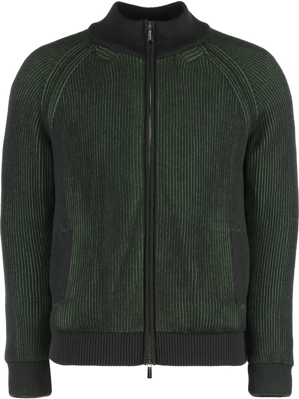 Moorer Pelmo high collar zipped cardigan Groen