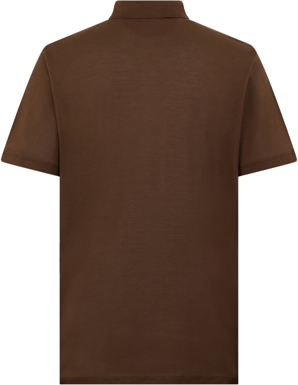 Moorer Dark brown polo shirt for men, versatile. Bruin