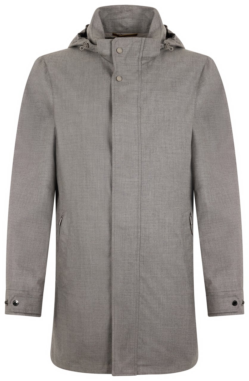 Moorer Light gray technical jacket elegant and functional Neutraal