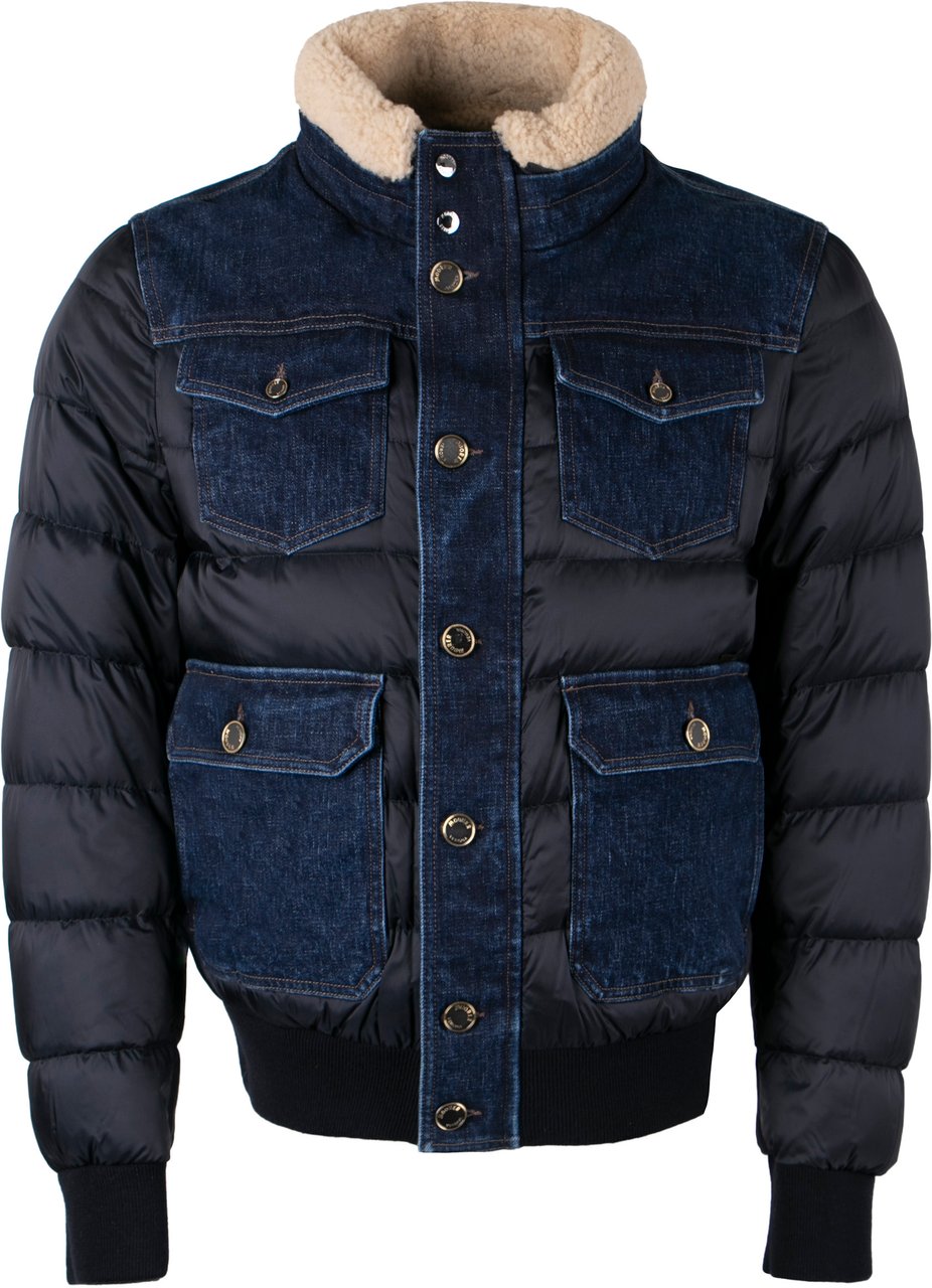 Moorer Petrone padded jacket Blauw