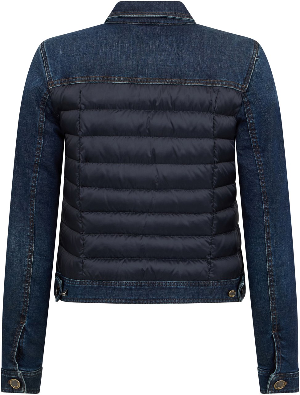 Moorer Dark Blue Denim Jacket Comfortable Versatile Blauw