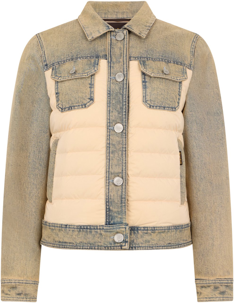 Moorer Padded denim jacket, modern and versatile style Oranje