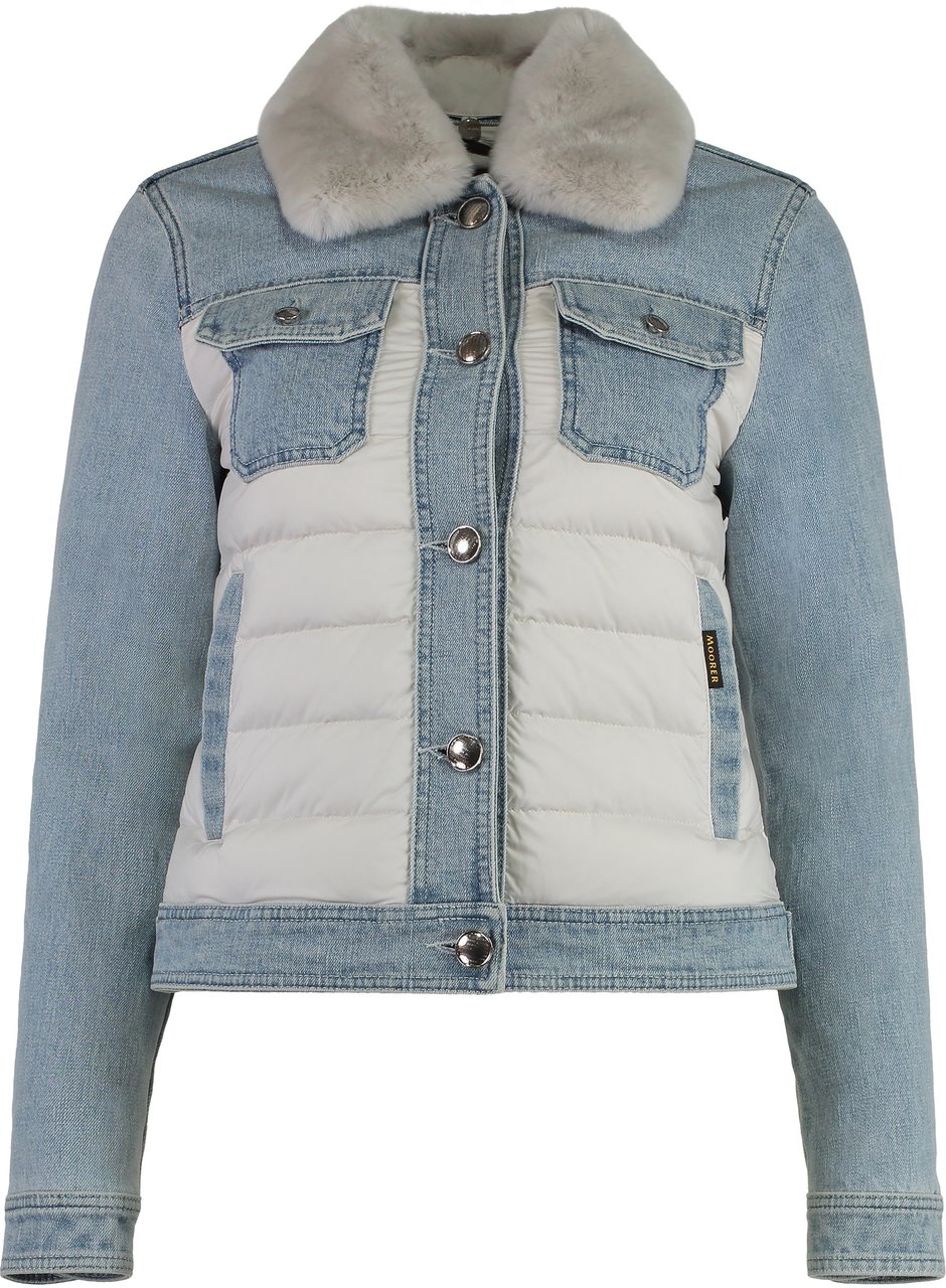 Moorer Petunia padded front panel jacket Blauw