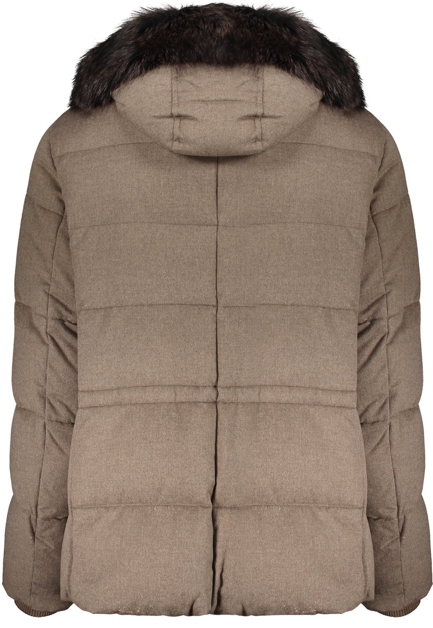 Moorer Down jacket with hood Beige