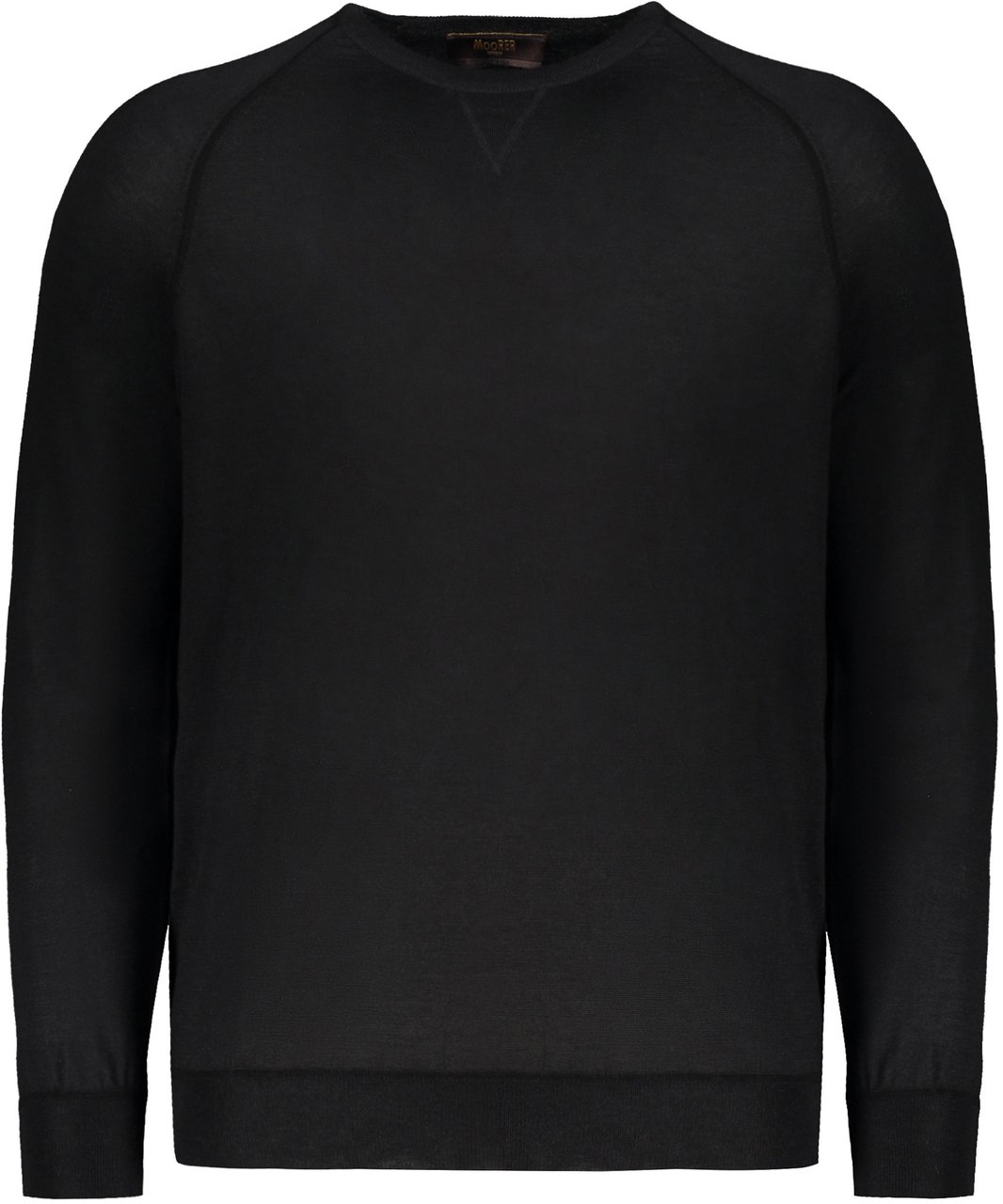 Moorer Wool blend t-shirt Zwart