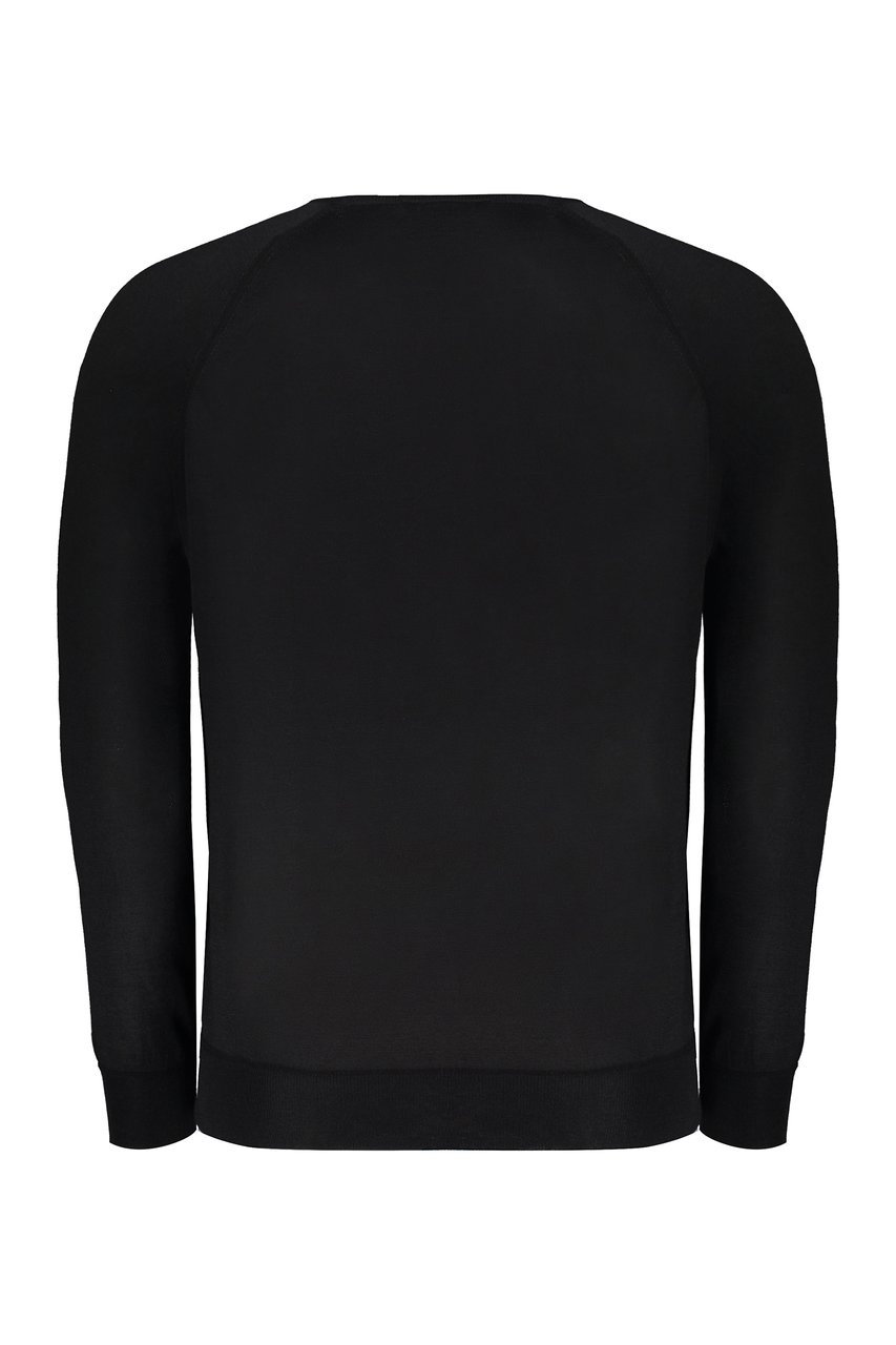 Moorer Wool blend t-shirt Zwart