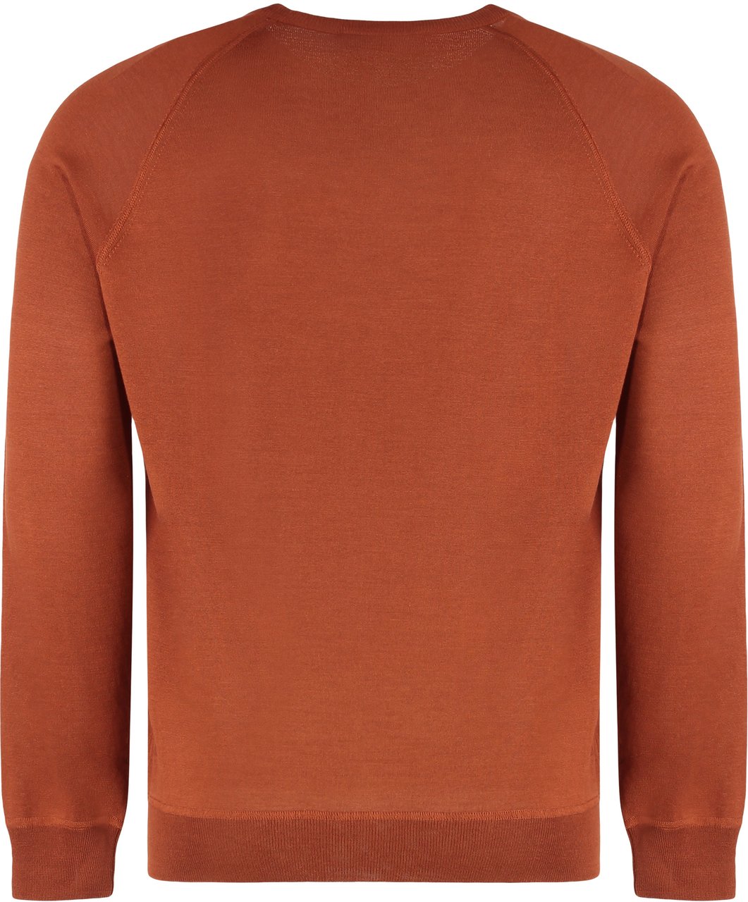 Moorer Crew neck sweater in wool blend Oranje