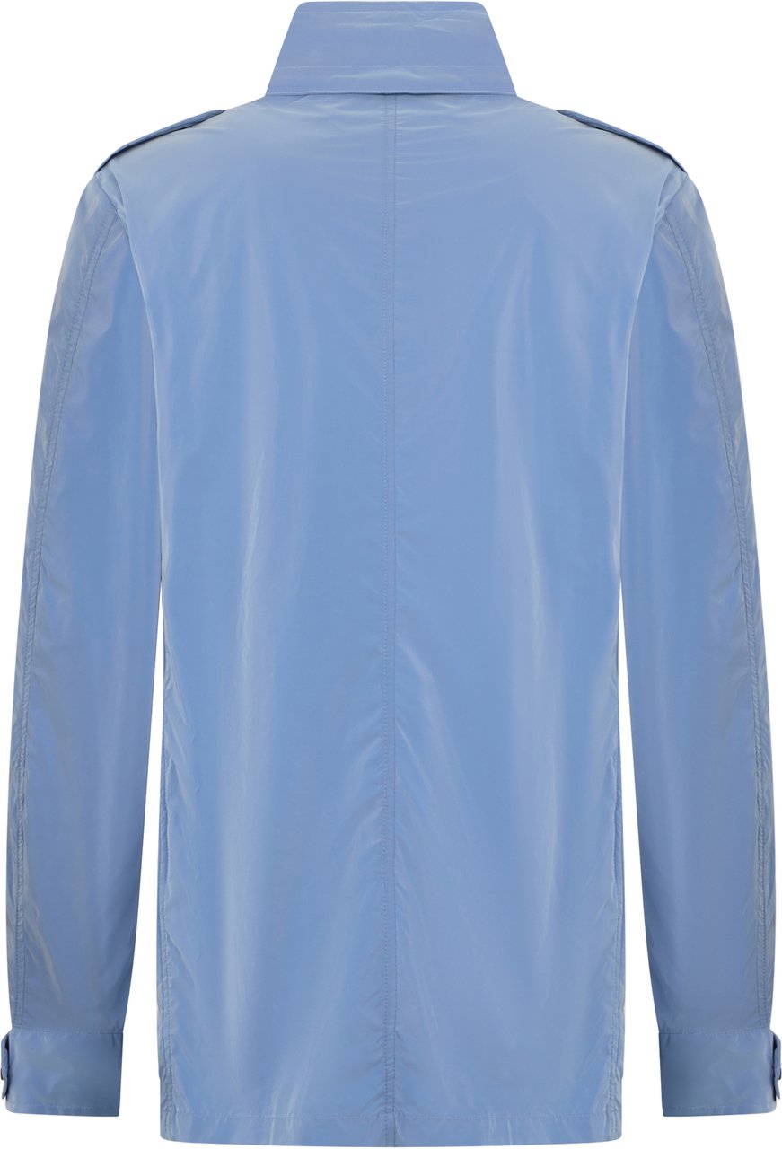 Moorer Light blue denim jacket Blauw