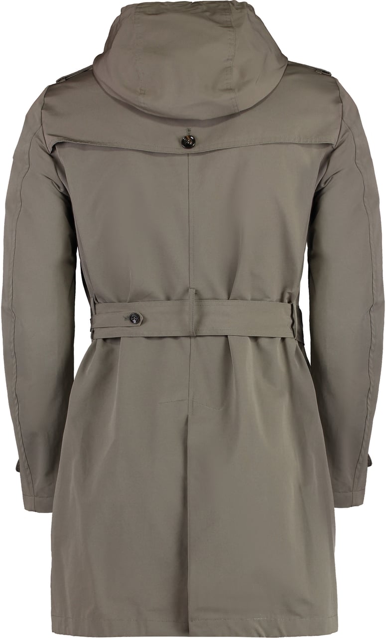 Moorer Prez cotton trench coat Grijs