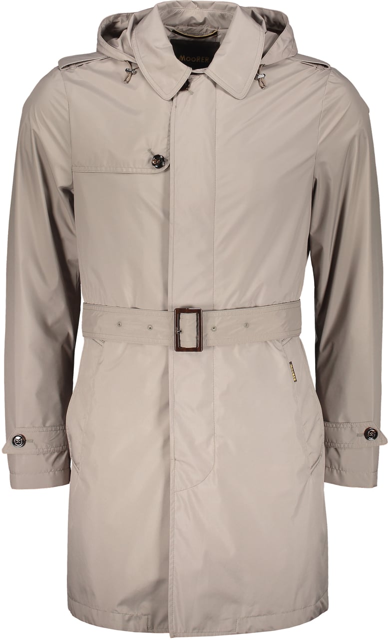 Moorer Waterproof fabric trench coat Neutraal
