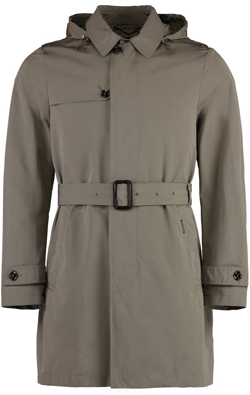 Moorer Prez cotton trench coat Grijs