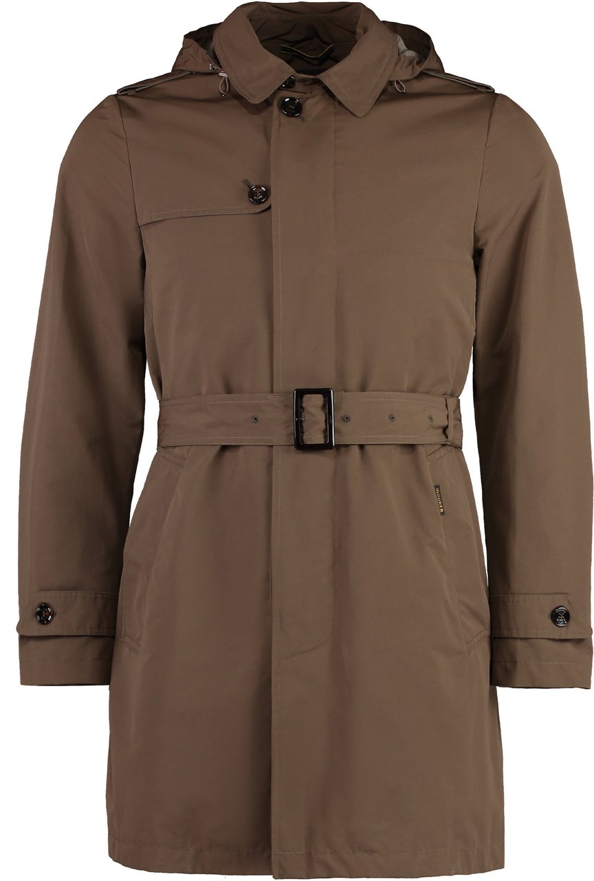 Moorer Prez cotton trench coat Neutraal