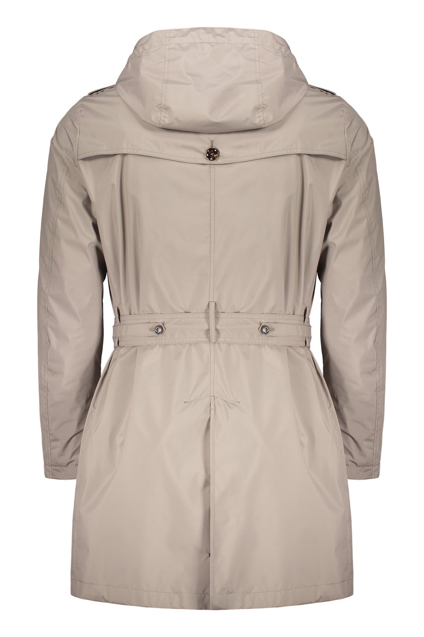 Moorer Waterproof fabric trench coat Neutraal
