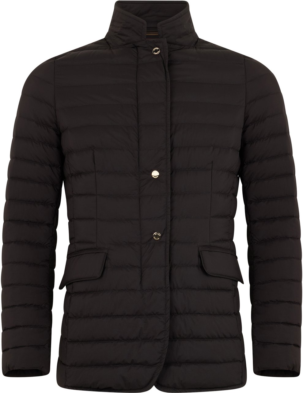 Moorer Black padded jacket with versatile and casual design Zwart