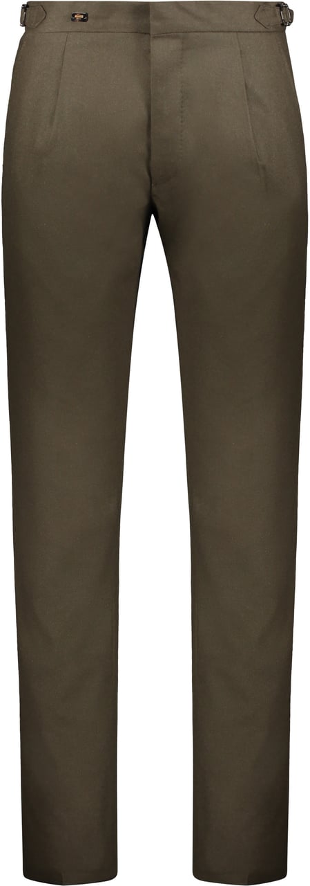 Moorer Classic wool mix trousers Groen