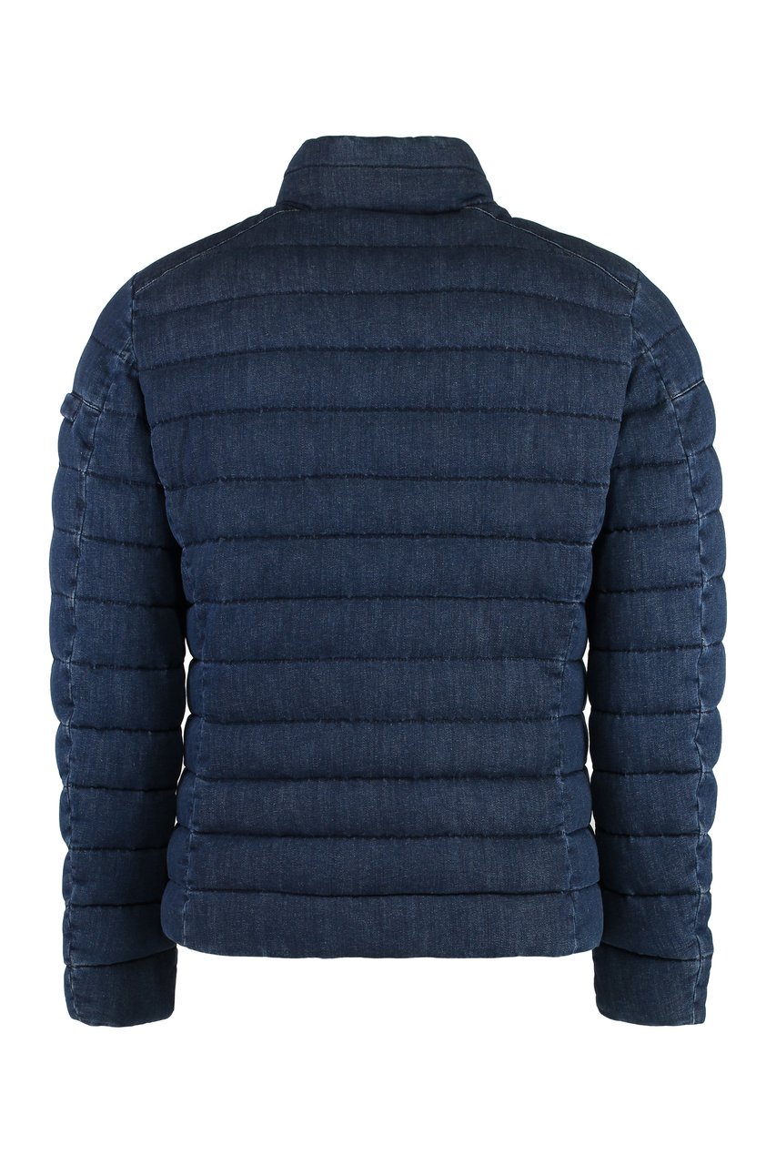 Moorer Ray padded denim jacket Blauw