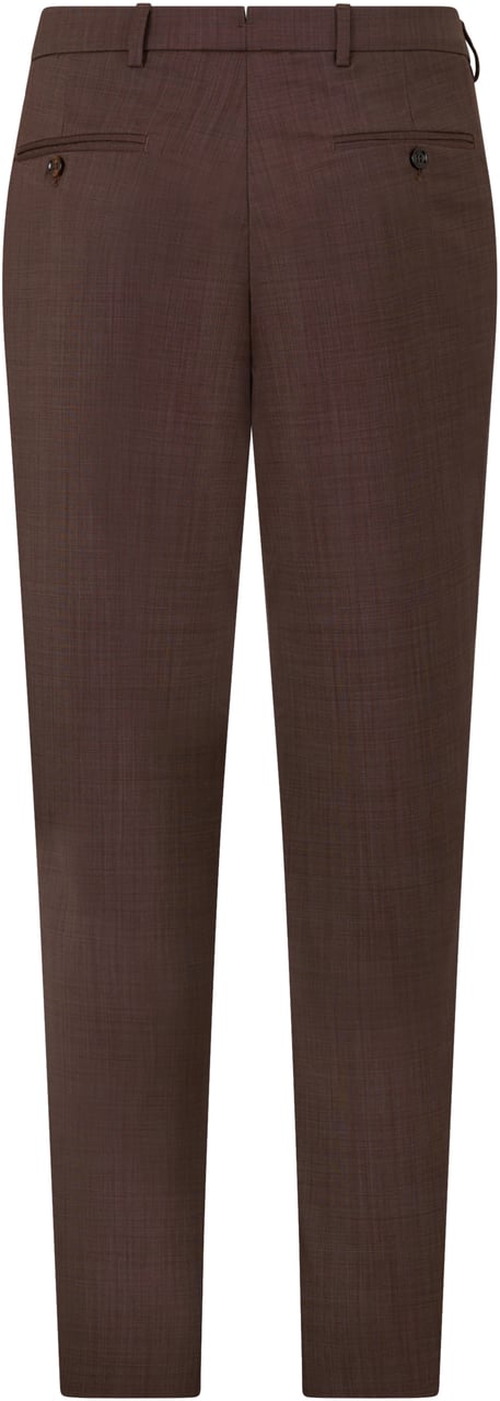 Moorer Elegant slim brown trousers for every occasion Rood