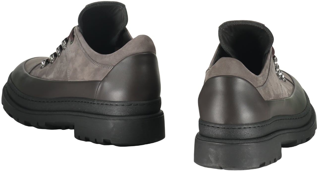 Moorer Leather lace-up shoes Grijs