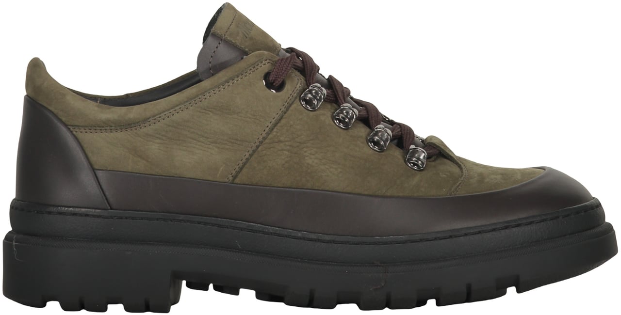 Moorer Leather lace-up shoes Groen