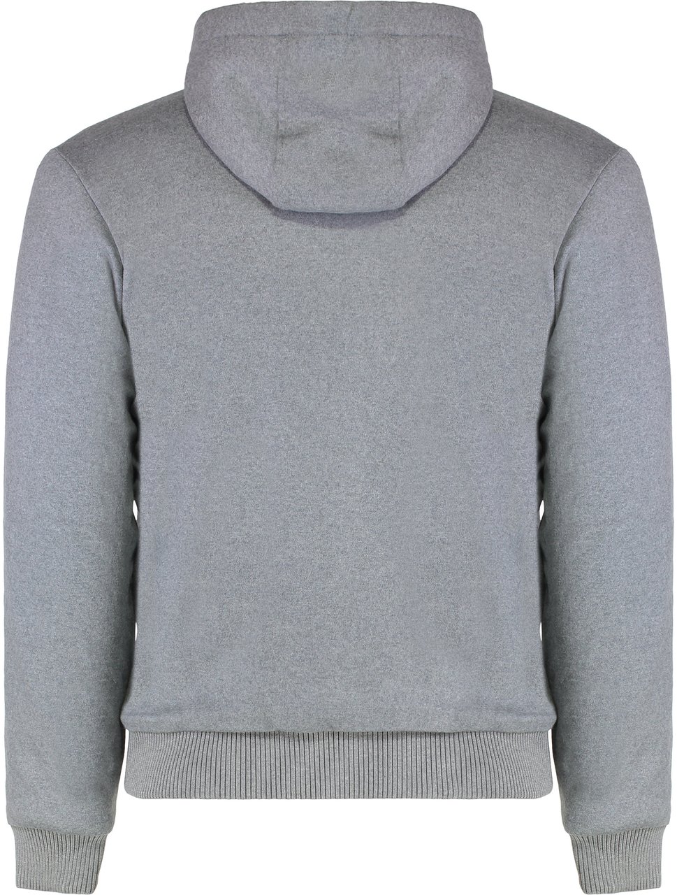 Moorer Hoodie with zipper and hood made of virgin wool Grijs