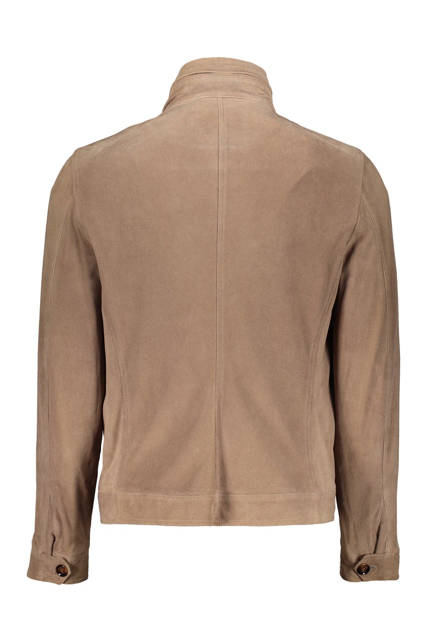 Moorer Leather jacket Grijs