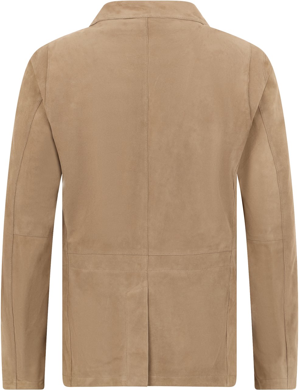 Moorer Light beige jacket with two buttons Grijs