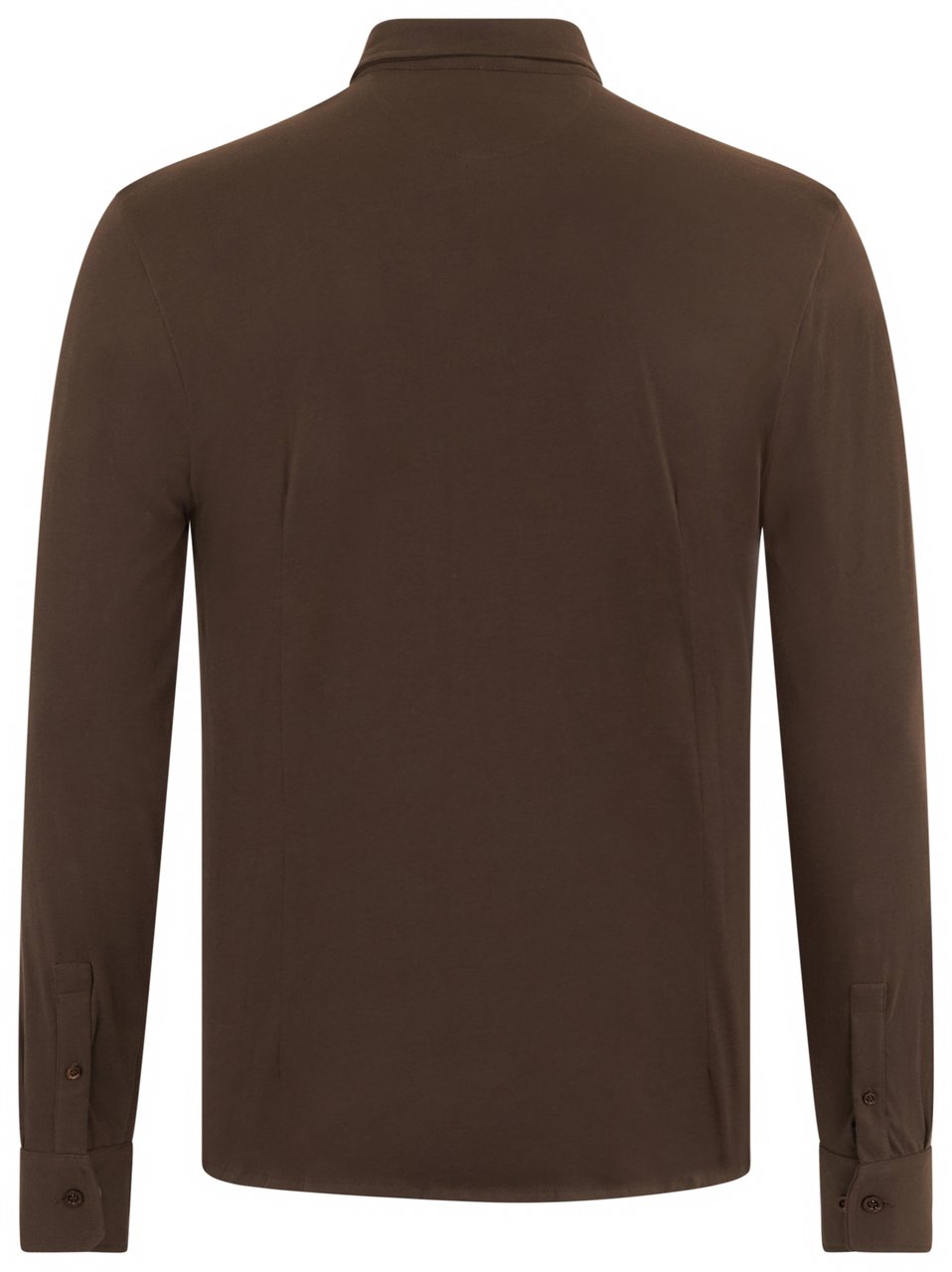 Moorer Elegant brown shirt with long sleeves. Bruin