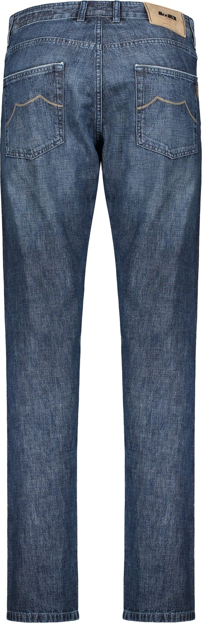 Moorer Dark blue jeans in high quality denim Blauw