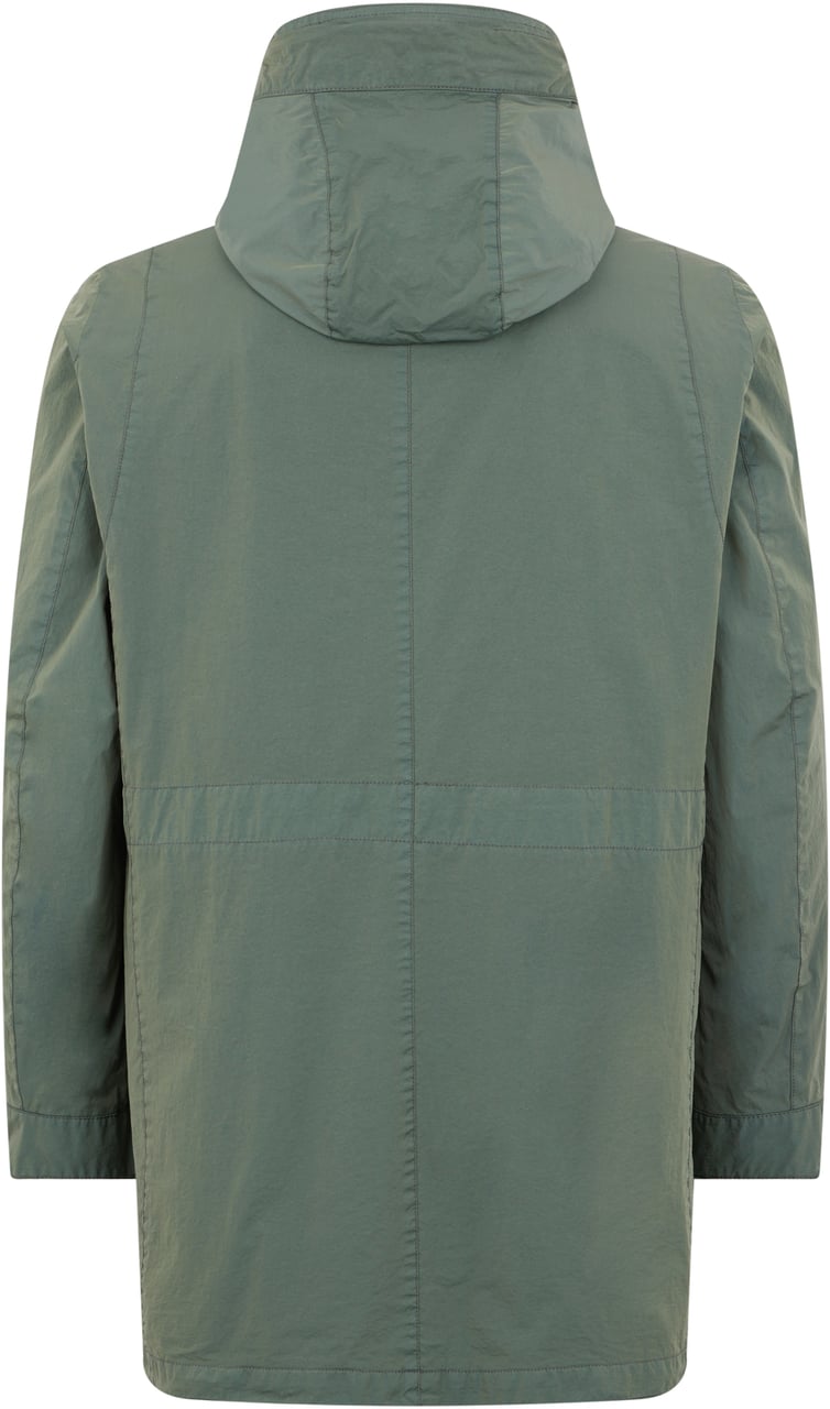 Moorer Elegant green parka with adjustable hood. Groen