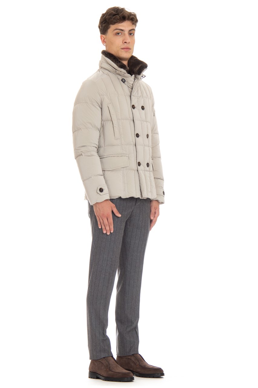 Moorer Half Chest Down Jacket Mod. Siro-Os Grijs