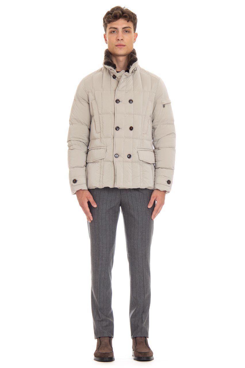 Moorer Half Chest Down Jacket Mod. Siro-Os Grijs