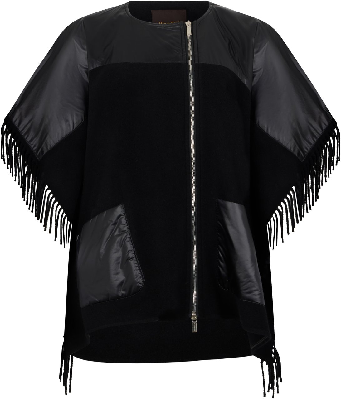 Moorer Loose black sweater with modern closure Zwart