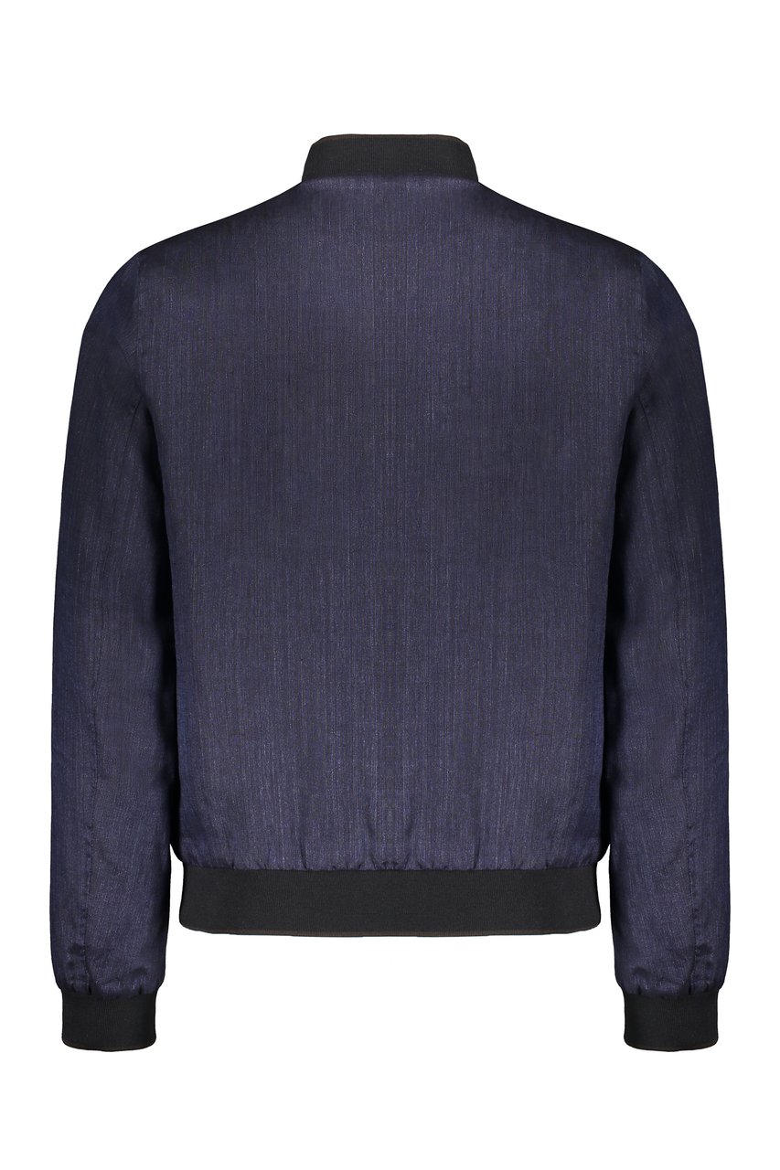 Moorer Bomber jacket in technical fabric Blauw