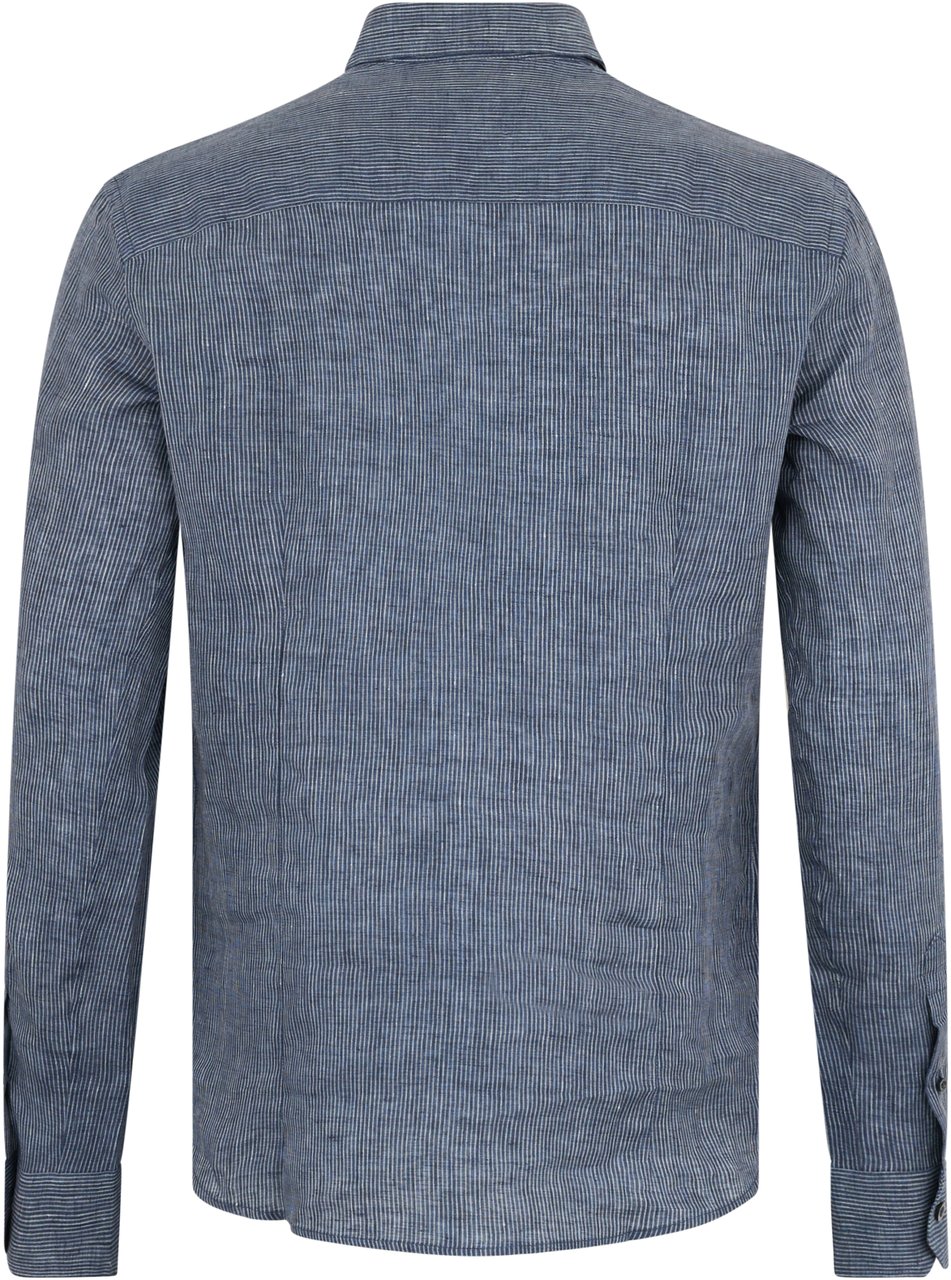 Moorer Breathable Versatile Long Sleeve Shirt Blauw