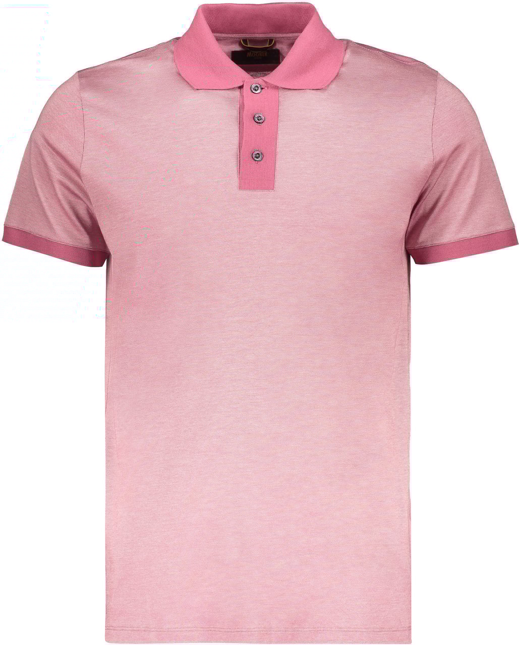 Moorer Short sleeve cotton polo shirt Roze
