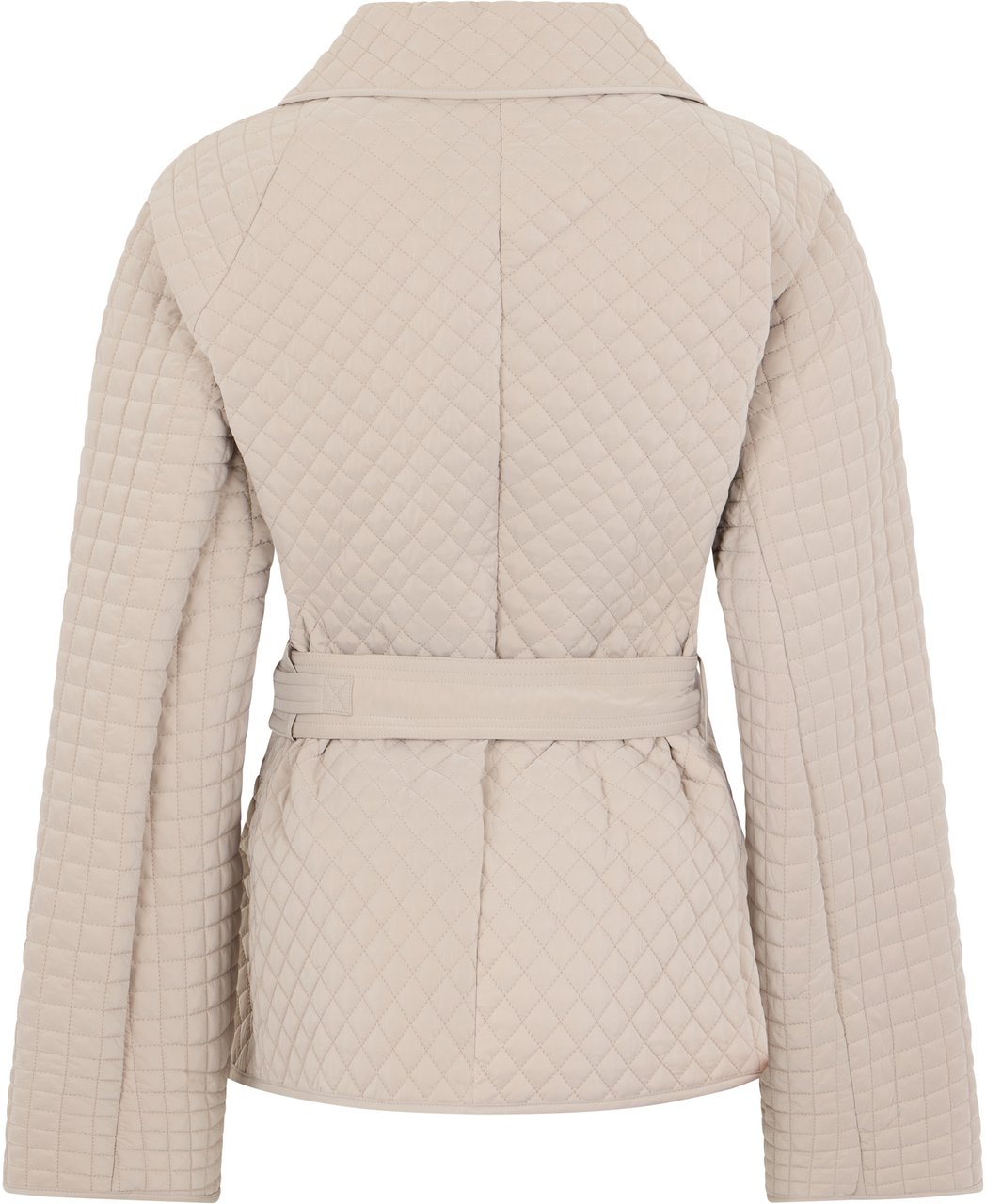 Moorer Elegant beige jacket with belt Neutraal