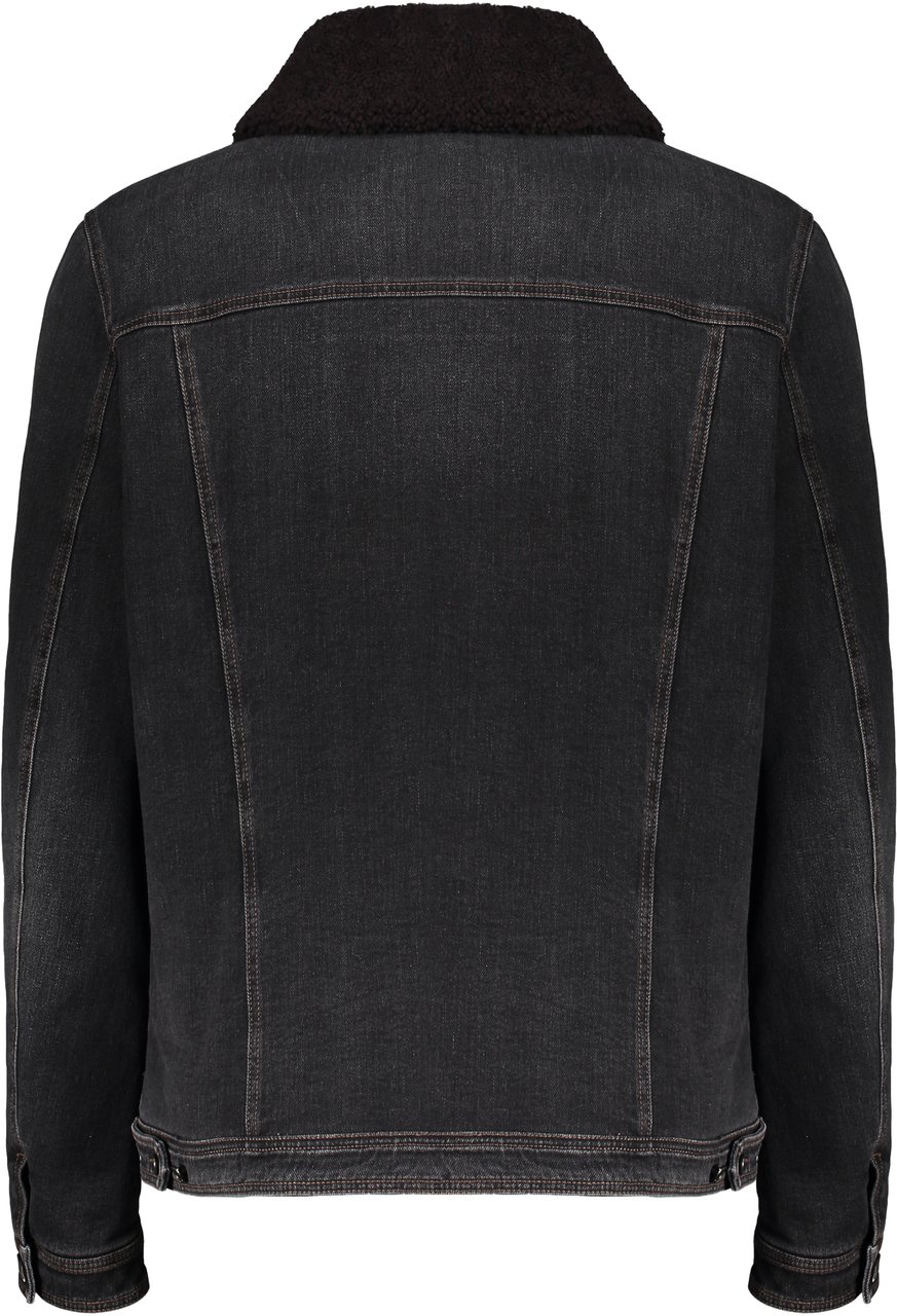 Moorer Black denim jacket Zwart