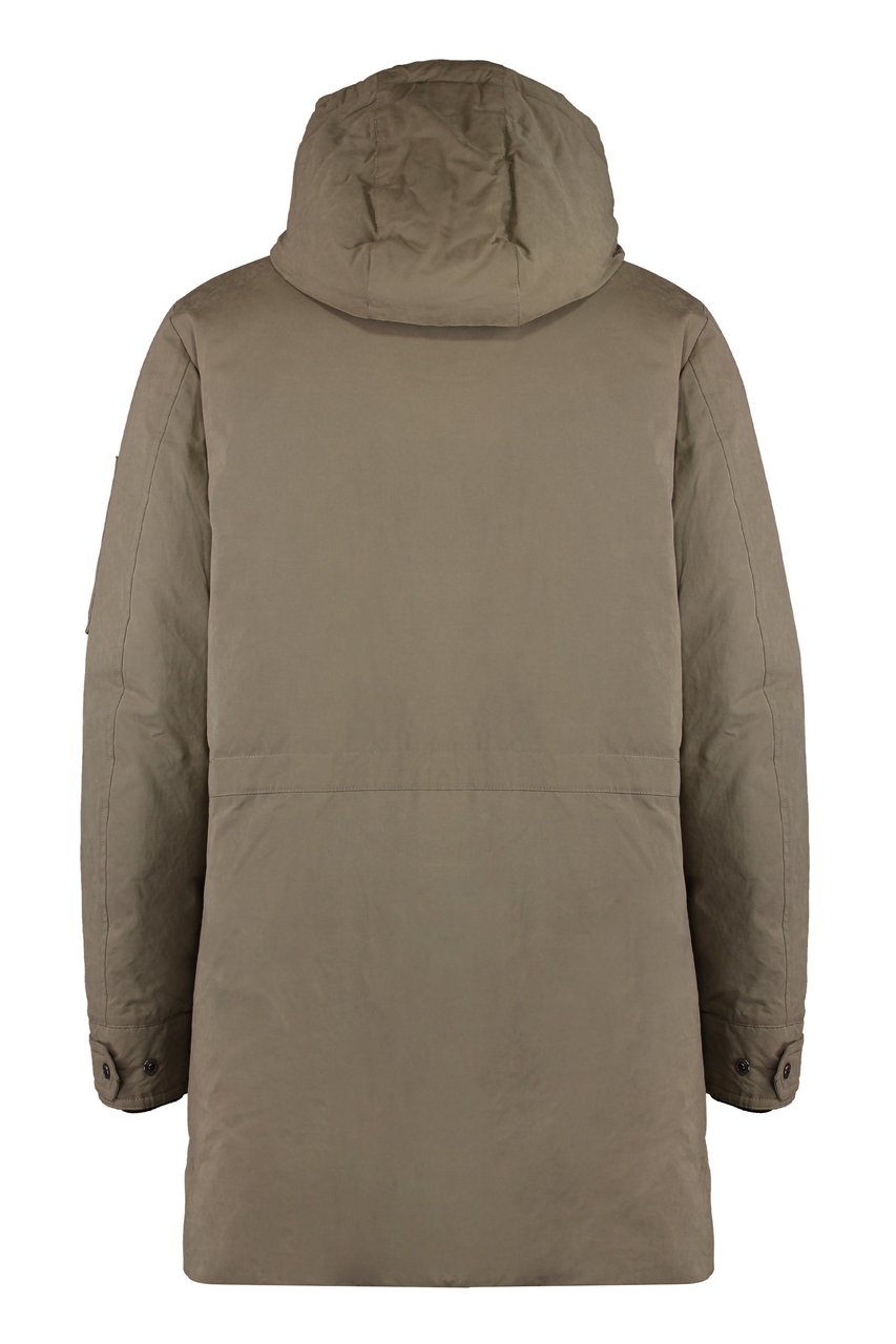 Moorer Ted hooded cotton parka Beige